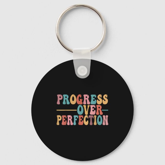 Chaveiro Progress Over Perfection Motivational Teacher For  (Frente)