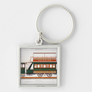 Chaveiro Projete para um bonde do vapor, chapeie 126 'do