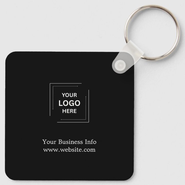 Chaveiro Promoção Empresarial Moderna Minimalista Preta (Verso)