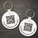 Chaveiro Promocional de Código QR Moderno<br><div class="desc">Chaveiro moderno e simples para a sua empresa ou organização,  Adicione o seu código QR ou logotipo e duas linhas de texto personalizado,  como o nome da sua empresa,  o slogan,  o obrigado,  etc.</div>