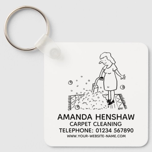 Chaveiro Promocional de limpeza do tapete (Frente)