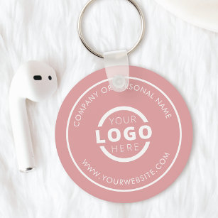 Chaveiro Promocional rosa personalizado Logotipo comercial