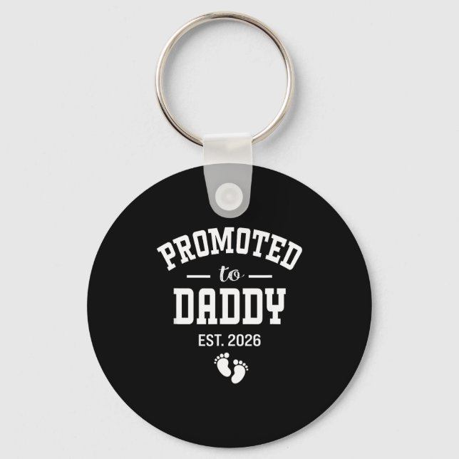 Chaveiro Promoted To Daddy 2026 First Time Dad Men  (Frente)