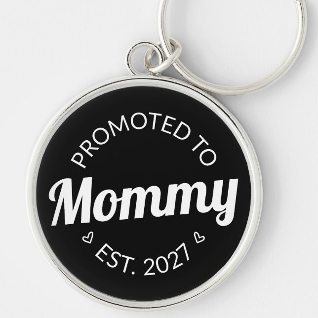 Chaveiro Promovida a Mamãe Desde 2027 Anúncio de Nova Mamãe (Frente)