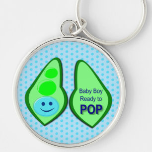 Chaveiro Pronto para Pop Baby Boy Blue Pea