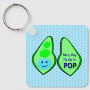 Chaveiro Pronto para Pop Baby Boy Chá de fraldas Azul de Er