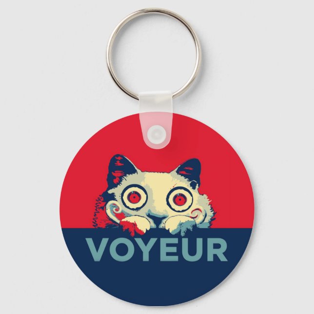 Chaveiro Propaganda de Gato VOYEUR (Frente)