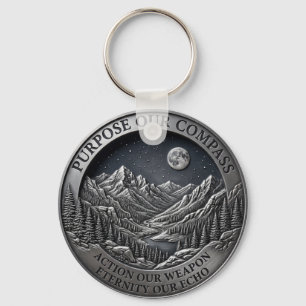 Chaveiro Propósito Nossa Bússola Pulseira de Metal Industri