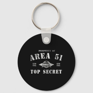 Chaveiro Propriedade da Área 51 Segredo Máximo Ufo Alien