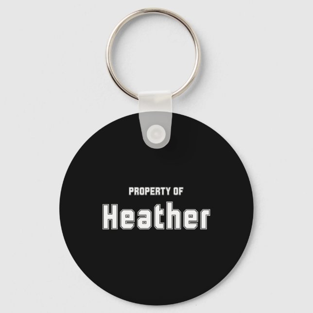 Chaveiro Propriedade de Heather Presentes Engraçados de Sol (Frente)