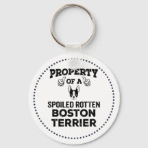 Propriedade de um Boston terrier Keycha podre estr