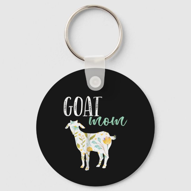 Chaveiro Proprietário de Capuz Floral Pet Goat da Mãe (Frente)