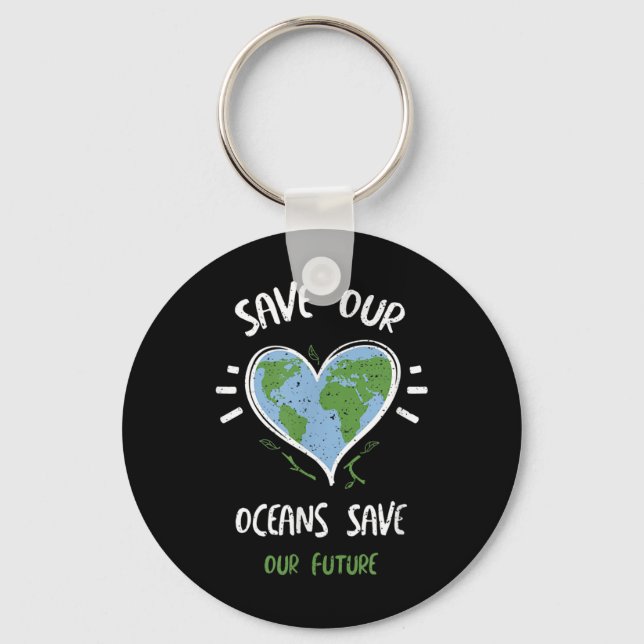 Chaveiro Proteção Ambiental - Salvar Nossos Oceanos... (Frente)