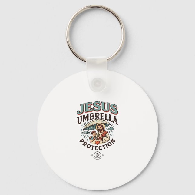 Chaveiro Proteção de Guarda-Chuva de Jesus Proteção de Guar (Frente)