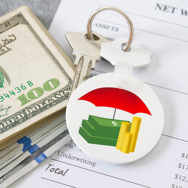 Chaveiro Proteção de Segurança Financeira com Guarda-chuva  (Criador carregado)