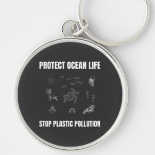 Chaveiro Proteger a vida dos oceanos para acabar com a polu