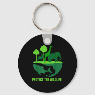 Chaveiro Proteger a vida selvagem _ conservação da natureza