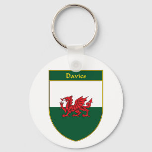 Chaveiro Protetor da bandeira de Davies Galês