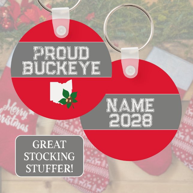 Chaveiro Proud Ohio Buckeye (Customizable Keychain makes a great gift for any proud buckeye from Ohio!)