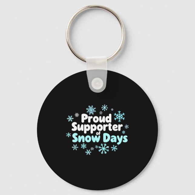Chaveiro Proud Suprter Of Snow Days Chemistry Teacher Snow  (Frente)