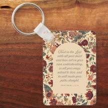 Provérbios 3:5–6 Confie no Senhor Floral Vintage