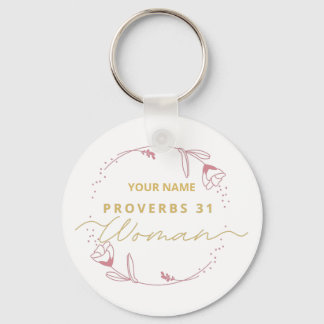 Chaveiro Proverbs 31 mulher Verso da Bíblia cristã
