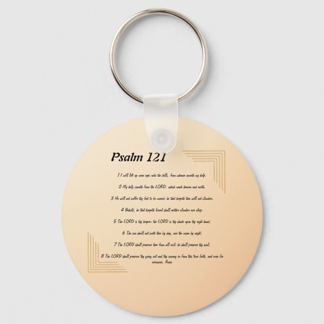 Chaveiro Psalm 121 (Frente)