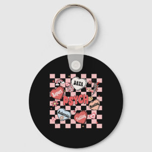 Chaveiro Psicólogo Escolar Retro Groovy Dia dos Namorados H