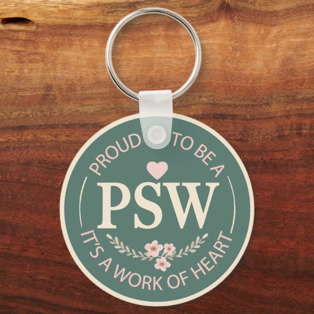 Chaveiro PSW Personalizado Floral (Frente)