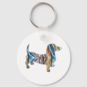 Chaveiro Psychedelic Dachshund