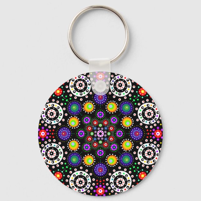 Chaveiro Psychedelic Dot Mandala (Frente)