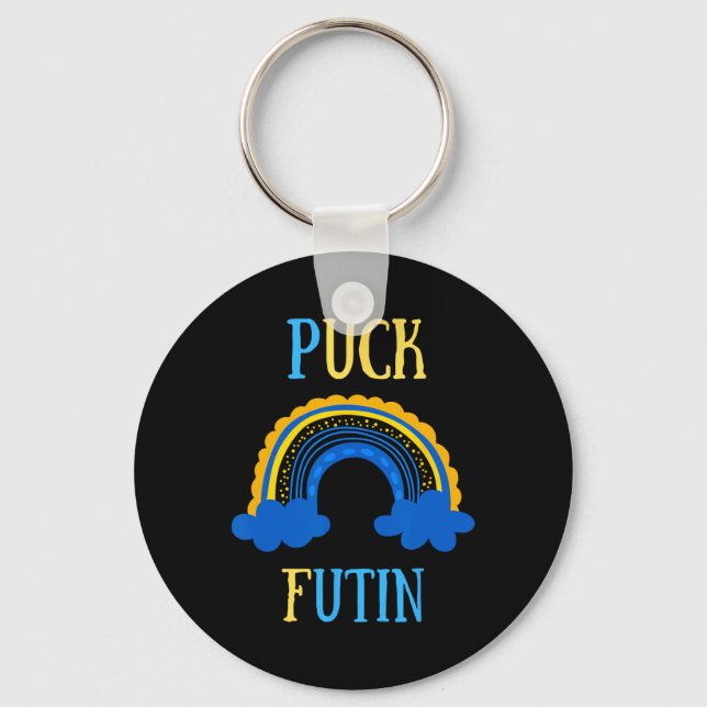 Chaveiro Puck Futin Meme Design Divertido Ucrânia Rússia  (Frente)