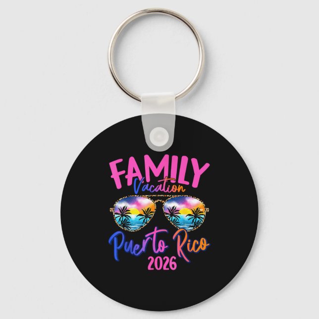 Chaveiro Puerto Rico Vacation 2026 Souvenir Matching Family (Frente)