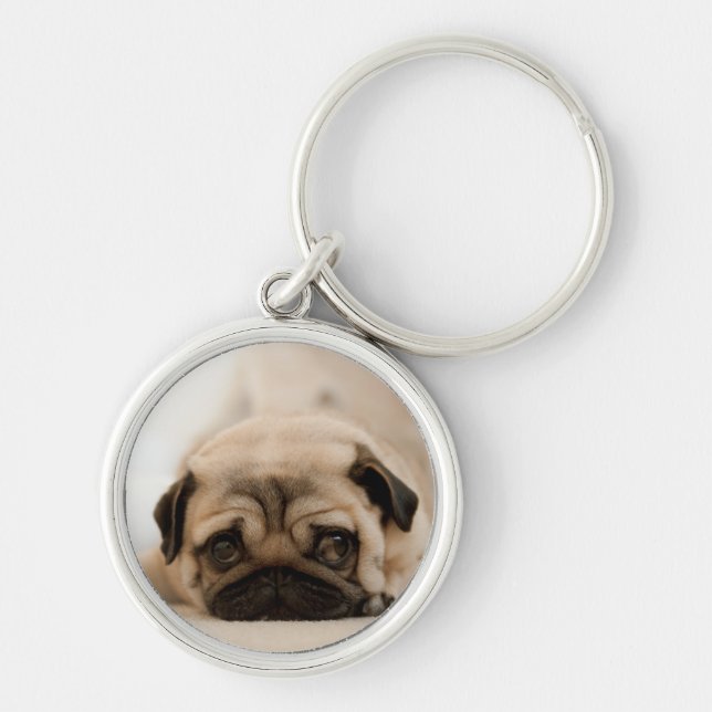 Chaveiro Pug da fêmea de Tan (Frente)