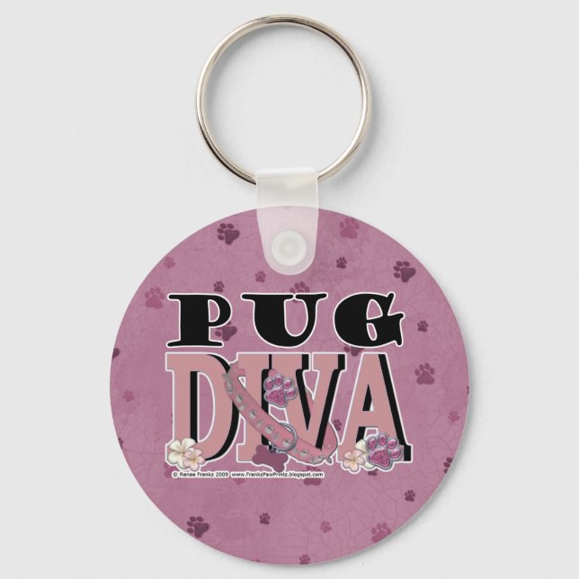 Chaveiro Pug DIVA (Frente)