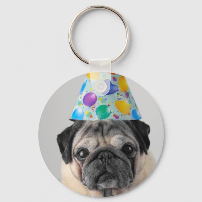 Chaveiro Pug do Partido (Frente)