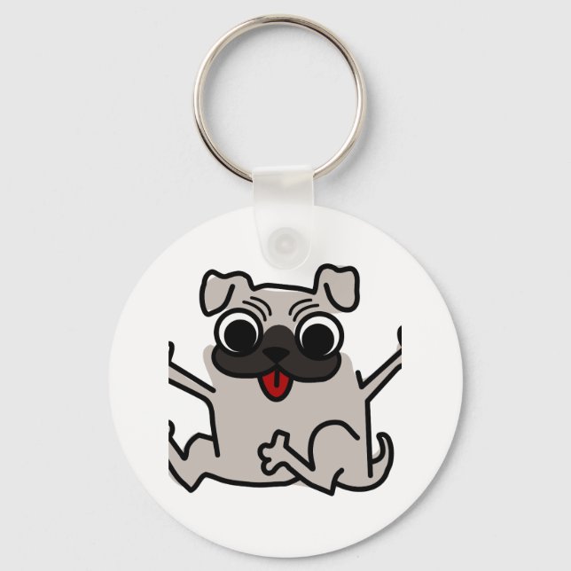 Chaveiro Pug Feliz (Frente)