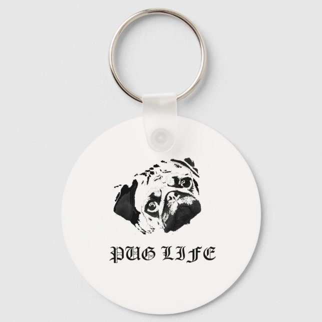 Chaveiro Pug Life (Frente)