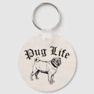 Chaveiro Pug Life Funny Dog Gangster