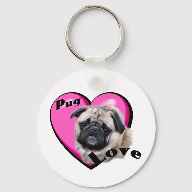 Chaveiro Pug Lovers (Frente)