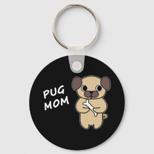 Chaveiro PUG MOM - Preto