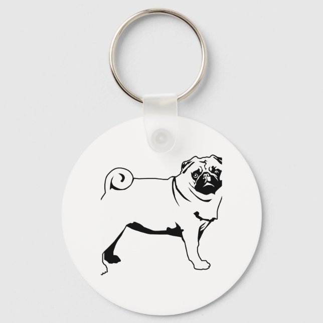 Chaveiro Pug Mops (Frente)