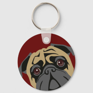 Chaveiro Pug peluches