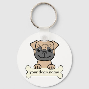 Chaveiro Pug personalizado