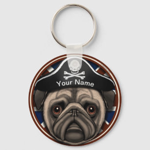 Chaveiro Pug Pirata