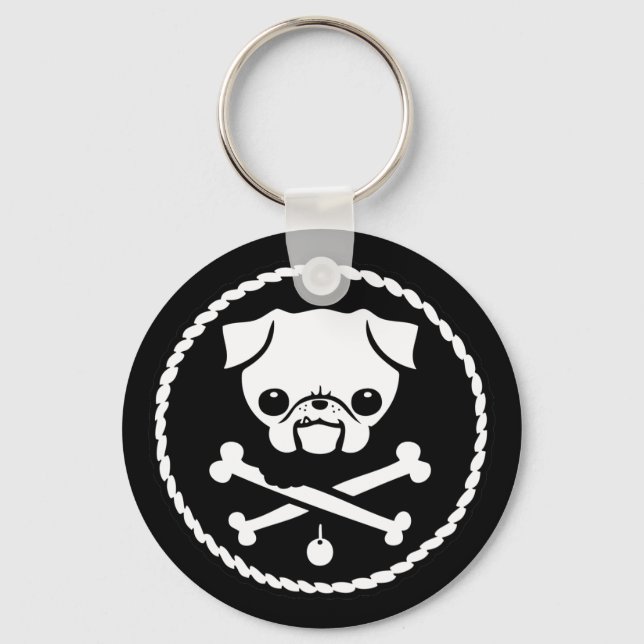 Chaveiro Pug Pirate (Frente)
