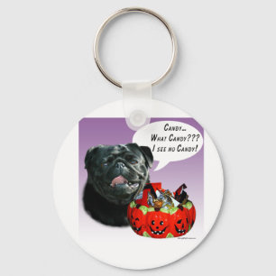 Chaveiro Pug (preto) Halloween Candy