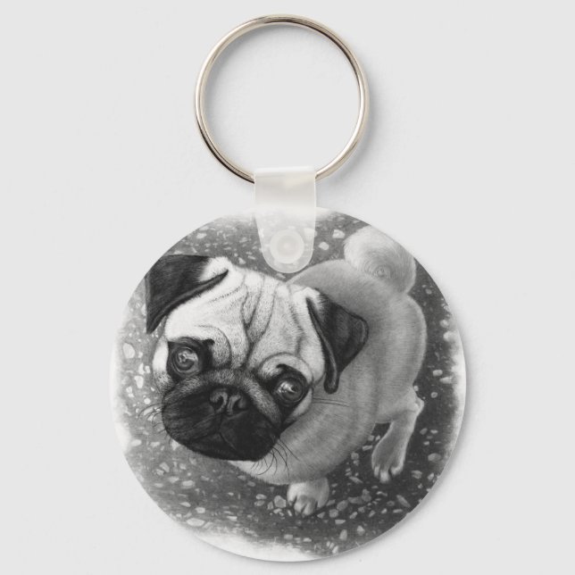 Chaveiro Pug Puppy Dog Art (Frente)