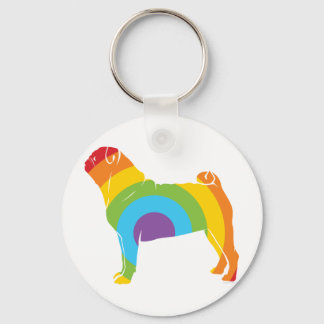 Chaveiro Pug Rainbow Connection!