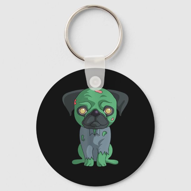 Chaveiro Pug Zumbi (Frente)